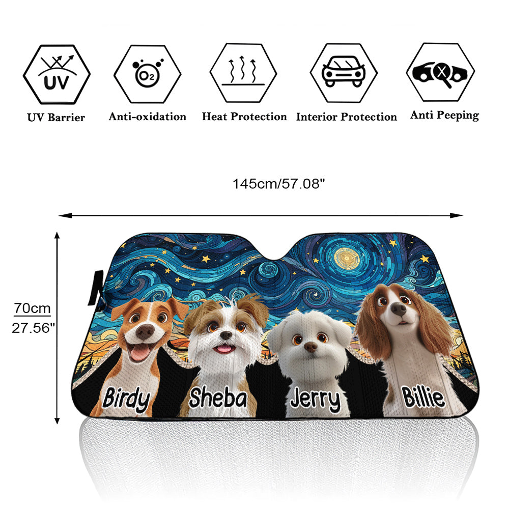 Custom Christmas Birthday Gifts Car Accessories for Dog Parents • Go Together - Personalized Car Sunshade