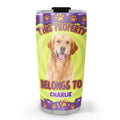 Custom Photo Christmas Birthday Gifts For Dog Lovers • This Property Belongs To Dogs Cartoon Photo - Personalized 3D Inflated Effect Tumbler