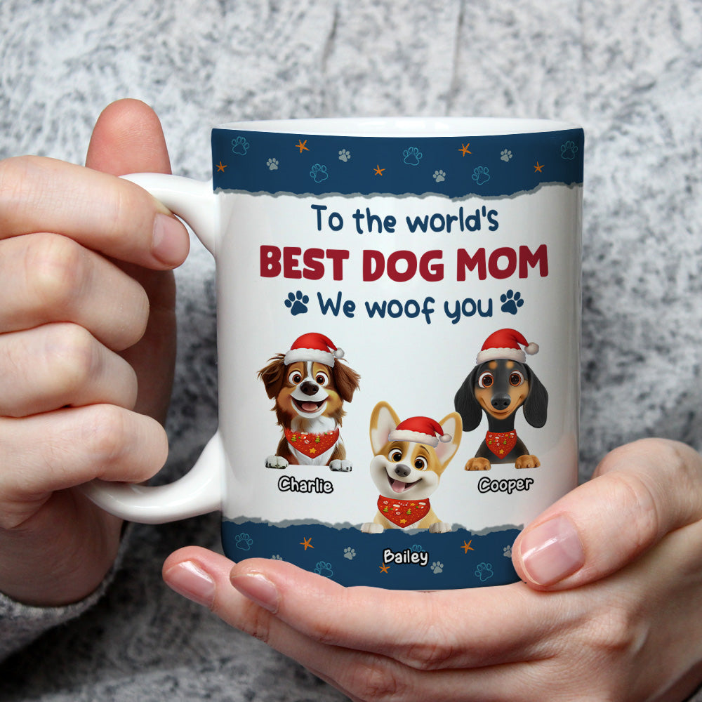 Custom Christmas Birthday Gifts For Dog Lovers • We Mean We Woof You - Personalized Coffee Mug