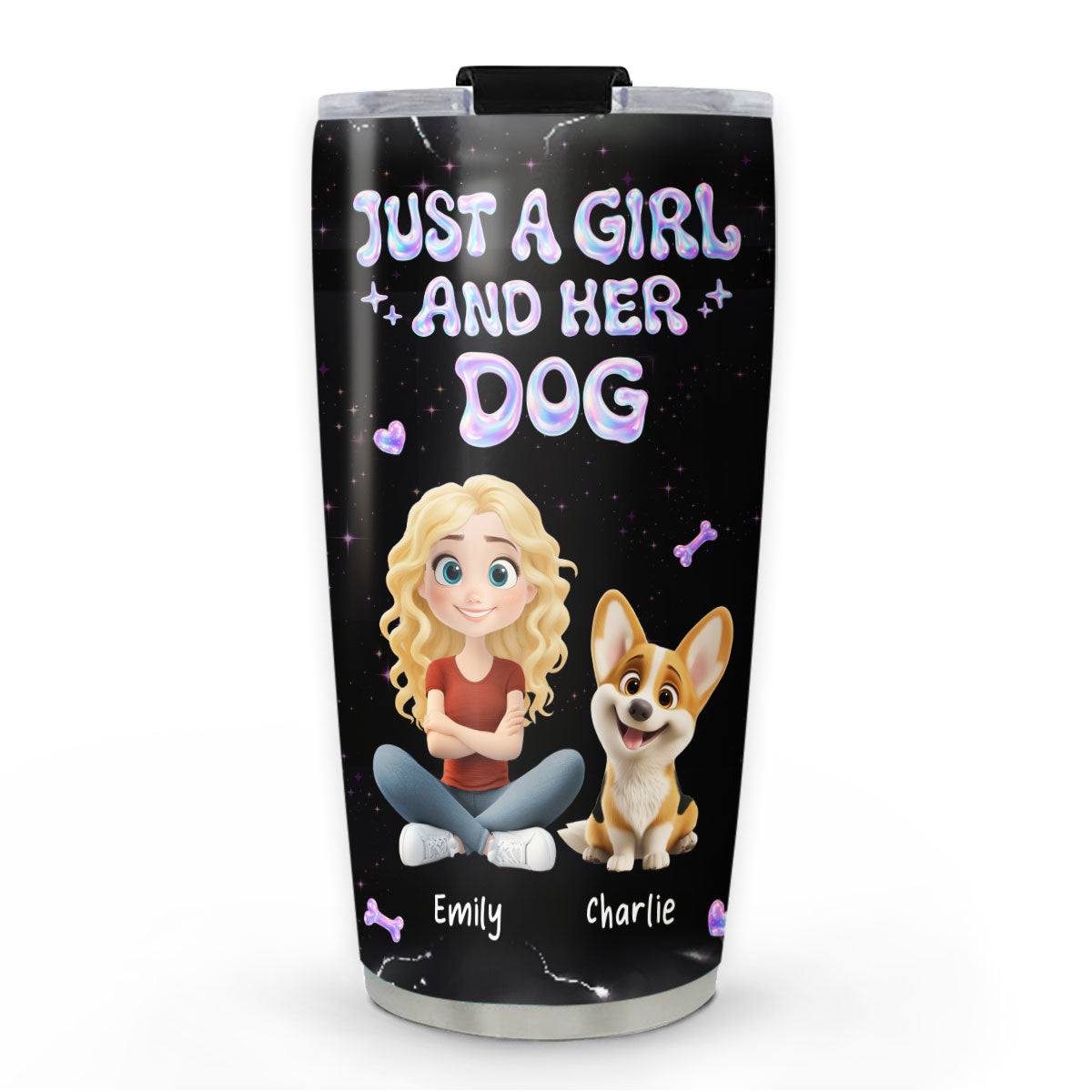 Custom Christmas Birthday Gifts For Dog Mom, Dog Lovers • Never Be Broken - Personalized 3D Effect Tumbler