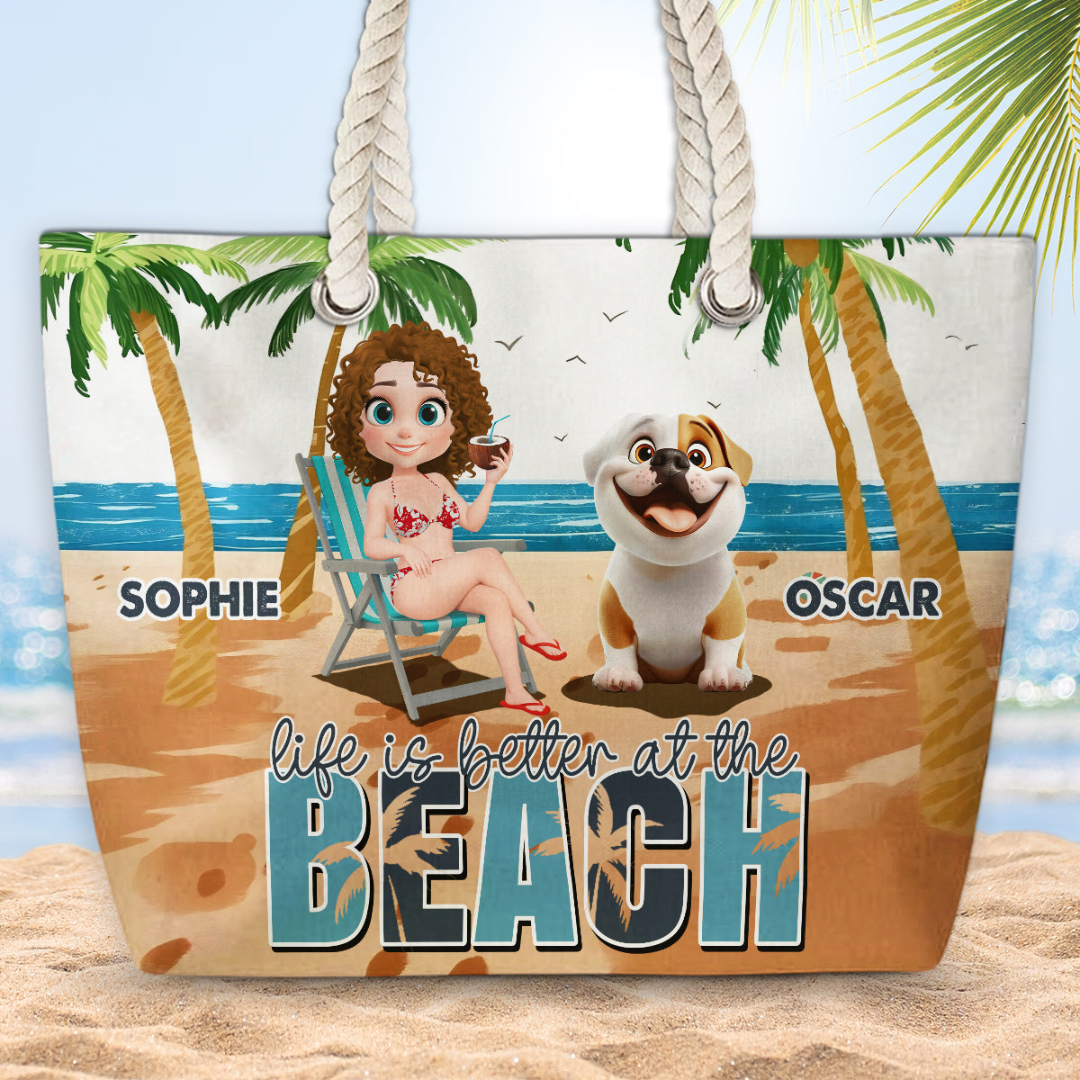 Life Is Better - Personalized Beach Bag