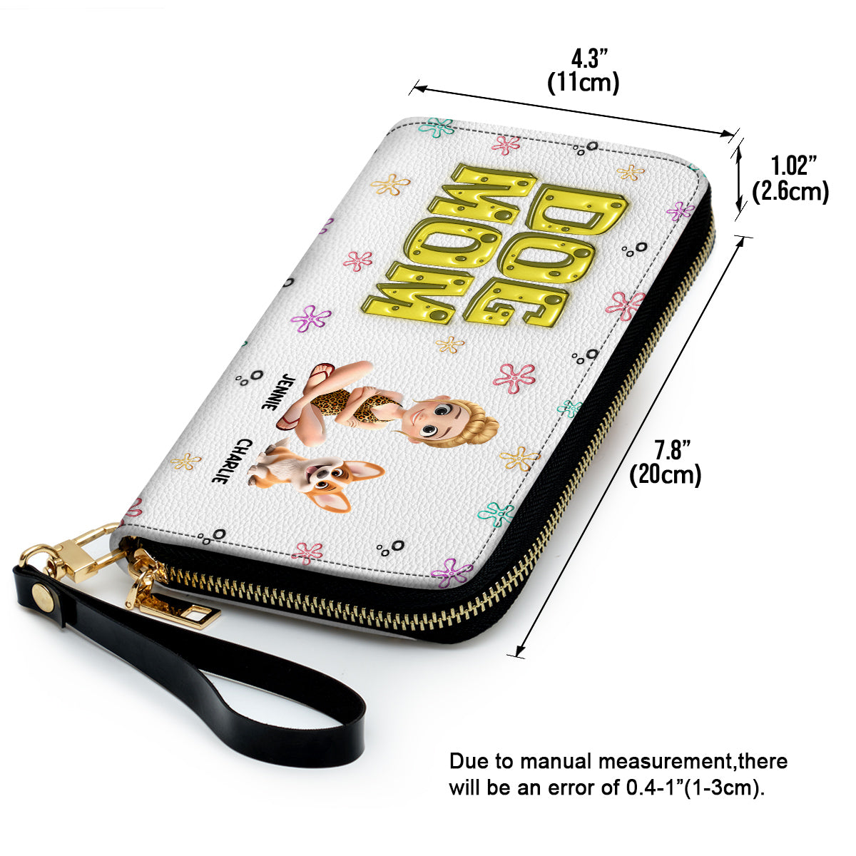 Sponge Dog Mom Version 2 - Personalized Leather Wallet