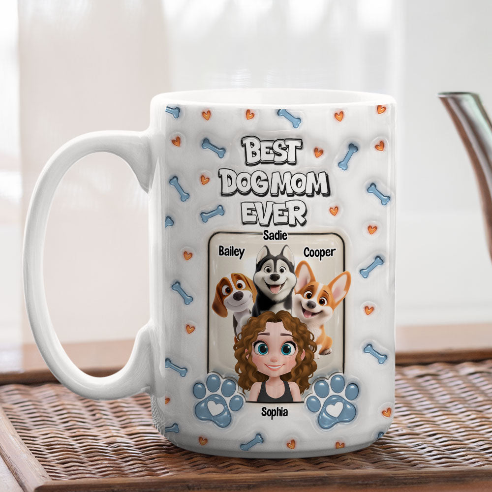 Custom Mother's day Birthday Gifts For Dog Mom, Dog Lovers • Forget Mother Day - Personalized 3D Inflated Effect Mug