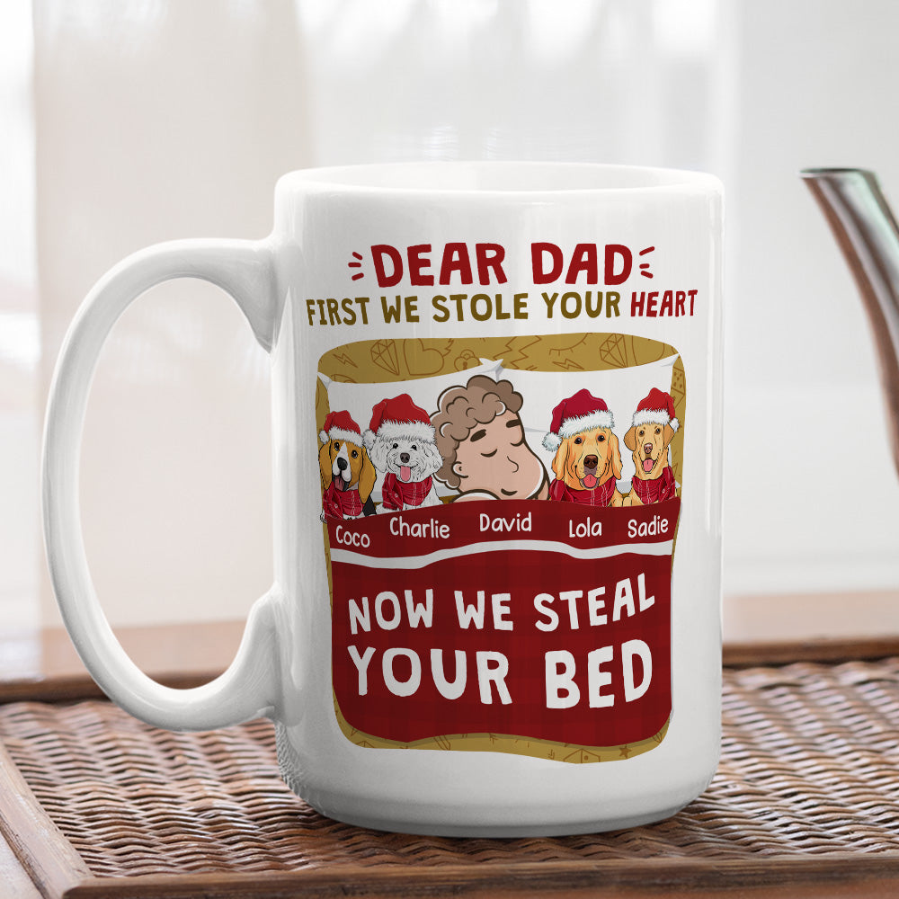 Custom Christmas Birthday Gifts For Dog Lovers • Dog Mom Dad I Stole Your Heart - Personalized Coffee Mug