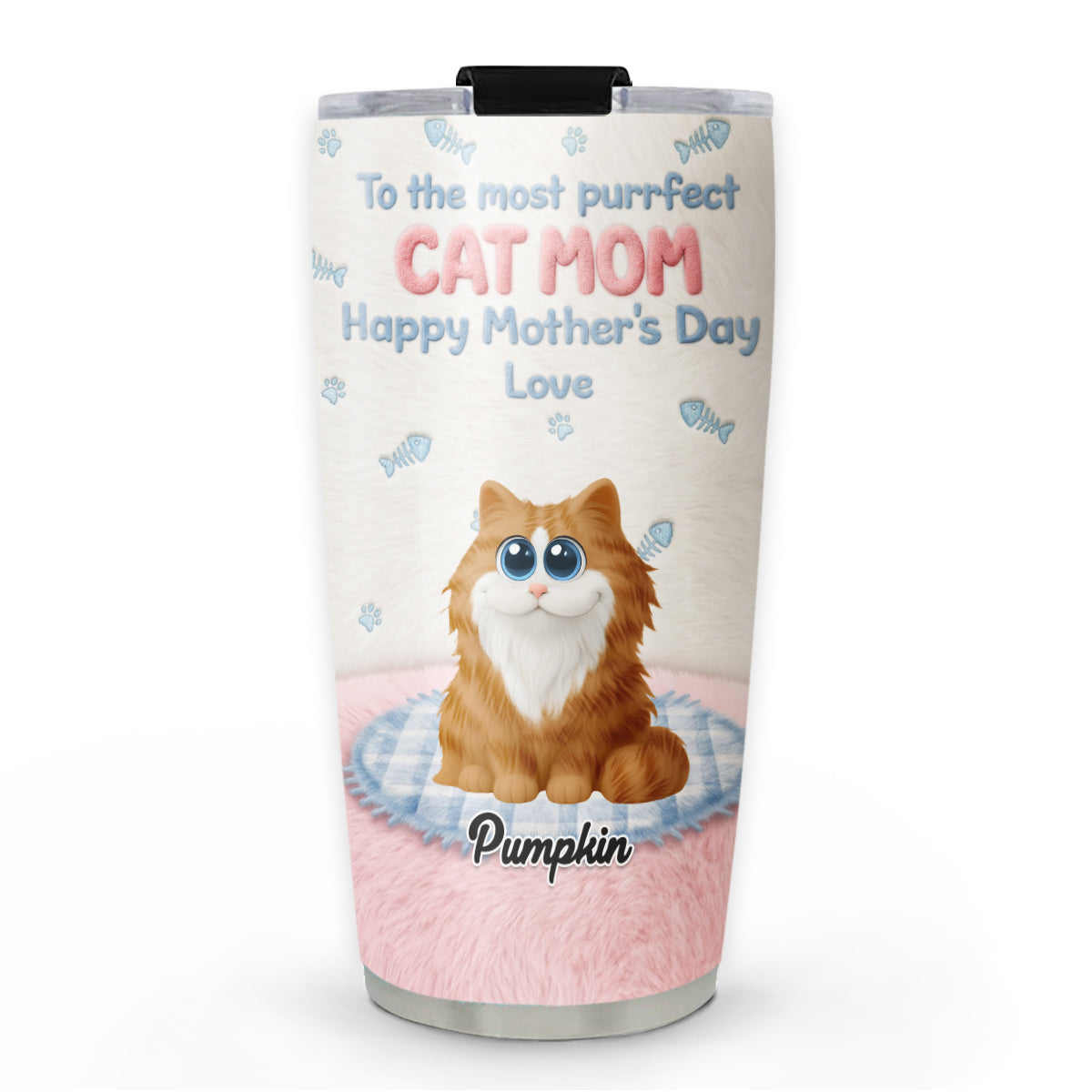 Custom Mother's day Birthday Gifts For Cat Mom, Cat Lovers • The Most Perfect One We Could Find - Personalized 3D Effect Tumbler