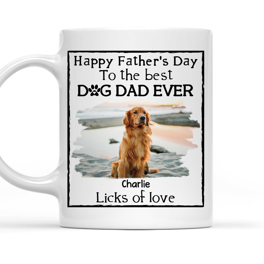 Custom Photo Mother's Father's day Birthday Gifts For Dog Lovers • Licks Of Love Photo - Personalized Coffee Mug