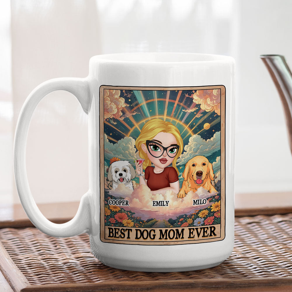 Custom Mother's day Birthday Gifts For Dog Mom, Dog Lovers • Tarot Dog Mom - Personalized Coffee Mug