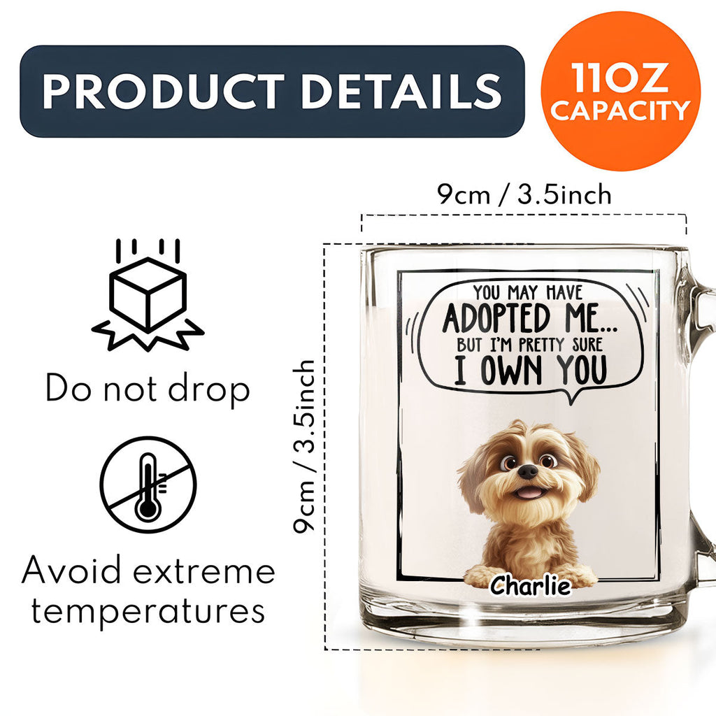 Custom Mother's Father's day Birthday Gifts For Dog Lovers • Adopted Me - Personalized Glass Mug