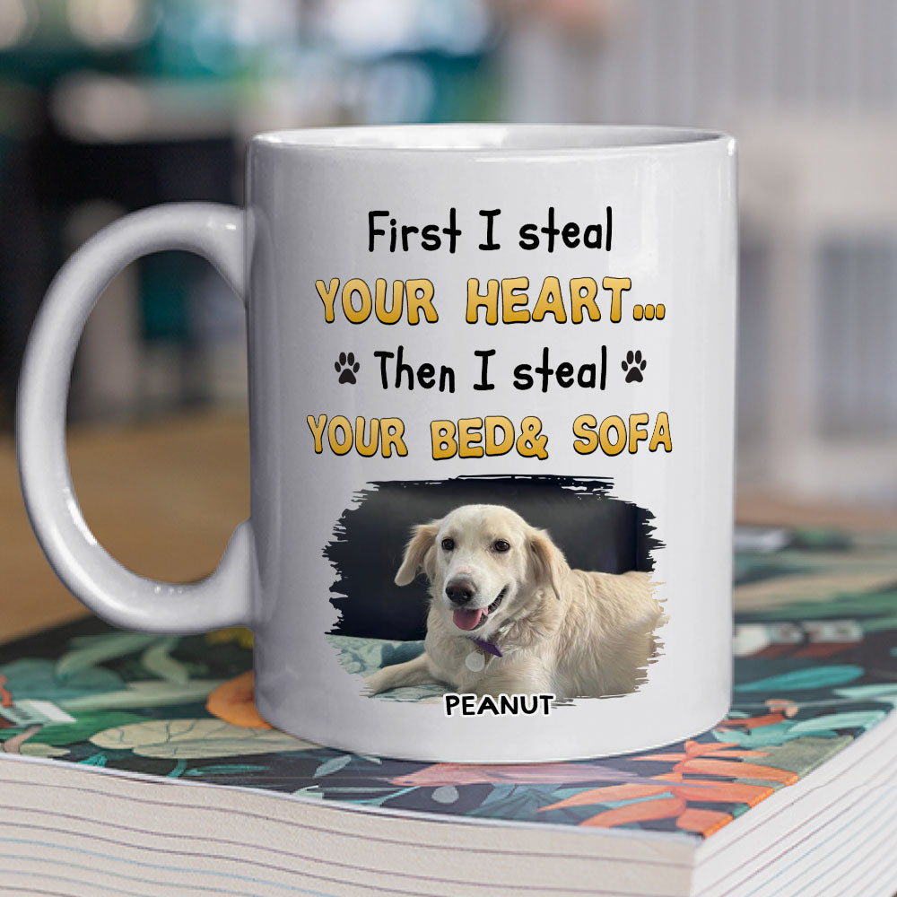 Custom Photo Christmas Birthday Gifts For Dog Lovers • Steal Your Heart Photo - Personalized Coffee Mug