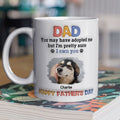 Custom Photo Father's day Birthday Gifts For Dog Dad, Dog Lovers • Adopted Me Photo - Personalized 3D Inflated Effect Mug