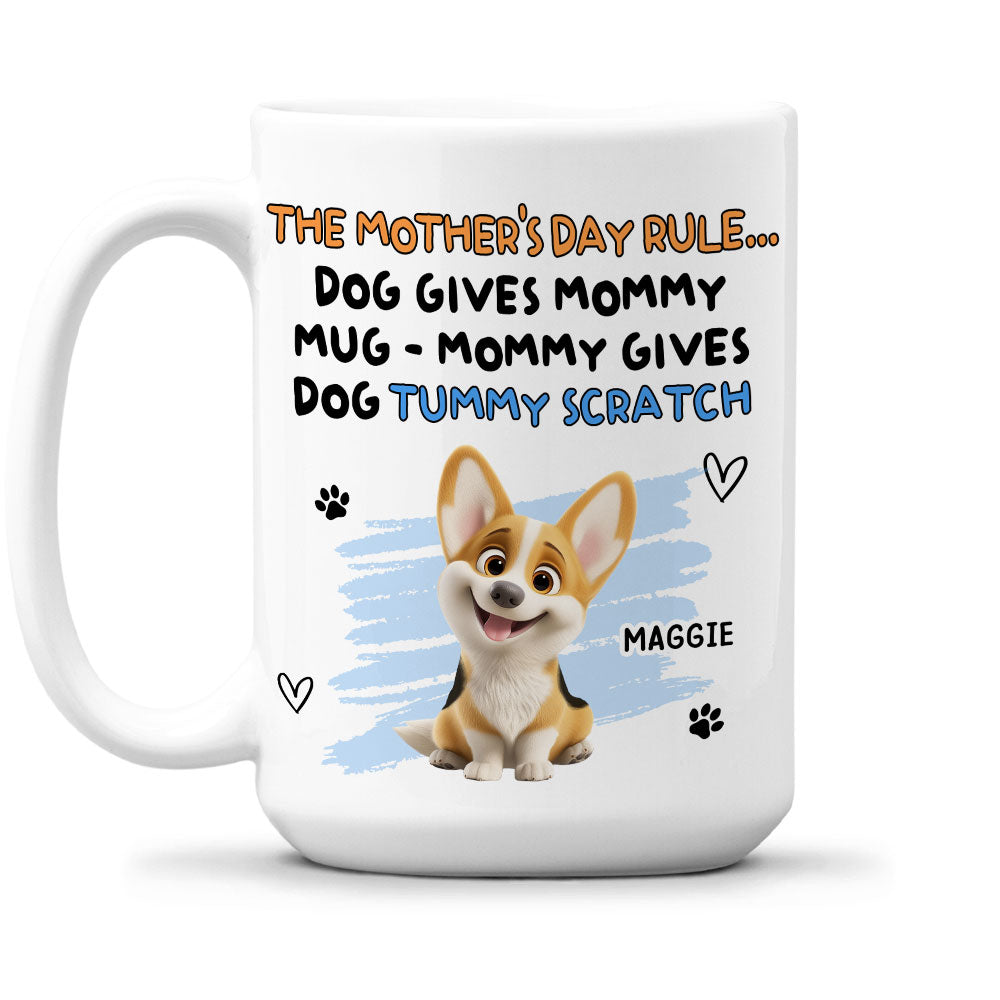 Custom Mother's day Birthday Gifts For Dog Mom, Dog Lovers • This Is My New Rule - Personalized Coffee Mug