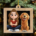Custom Christmas Decor Home Birthday Gifts For Dog Mom, Dog Lovers • Cute Dog Mum - Personalized Acrylic Ornament