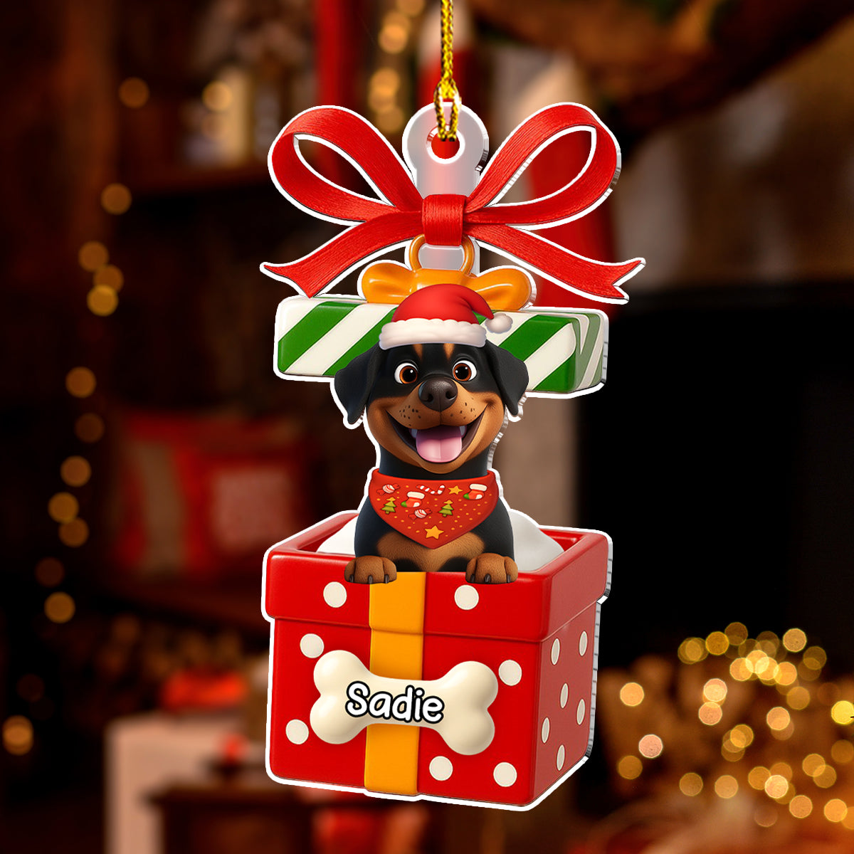 Custom Christmas Decor Home Birthday Gifts For Dog Mom, Dog Lovers • Funny Gift - Personalized Acrylic Ornament
