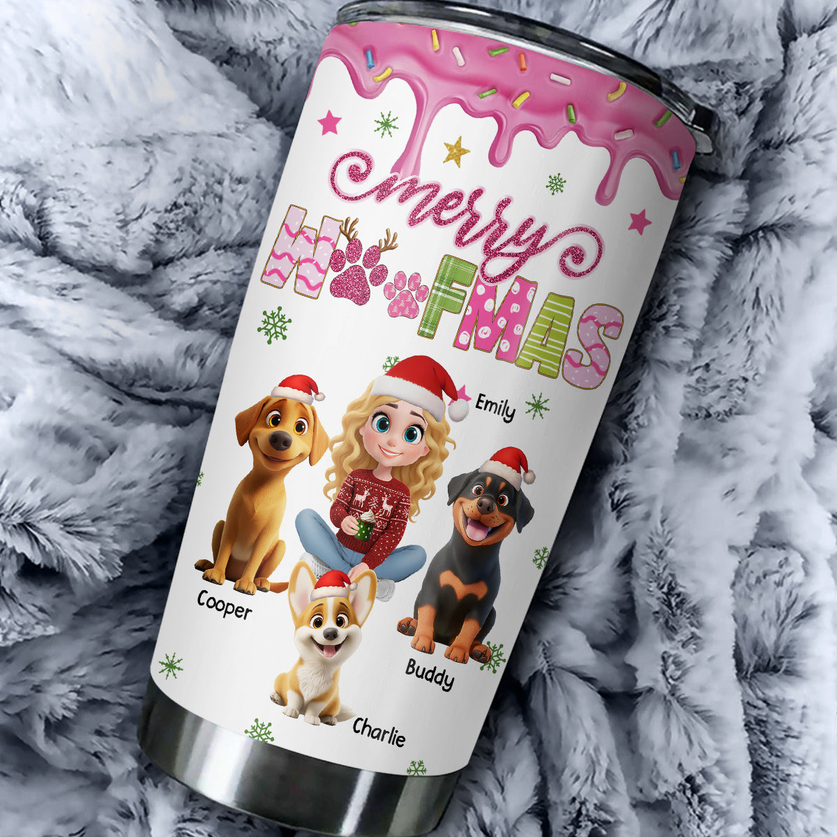 Custom Christmas Birthday Gifts For Dog Mom, Dog Lovers • Cozy Holiday - Personalized Tumbler
