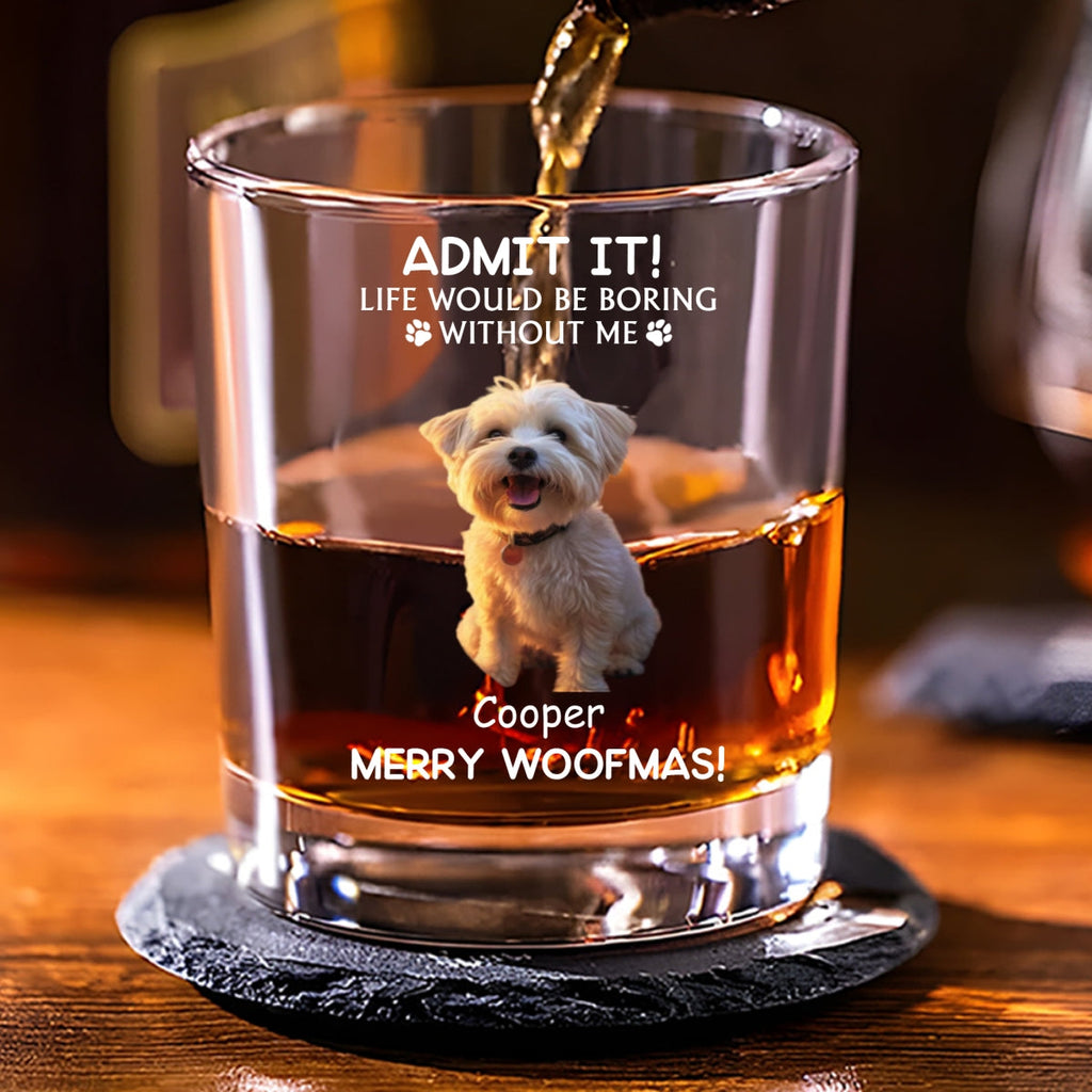 Admit It Photo - Personalized Whiskey Glass