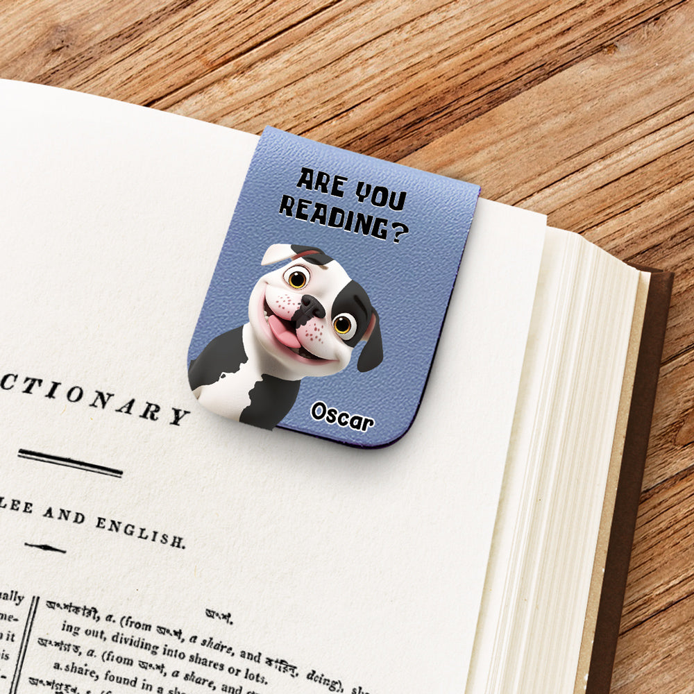 Reading Or Not - Personalized Leather Bookmark