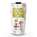 Custom Mother's day Birthday Gifts For Dog Mom, Dog Lovers • Sponge Dog Mom - Personalized 3D Inflated Effect Tumbler