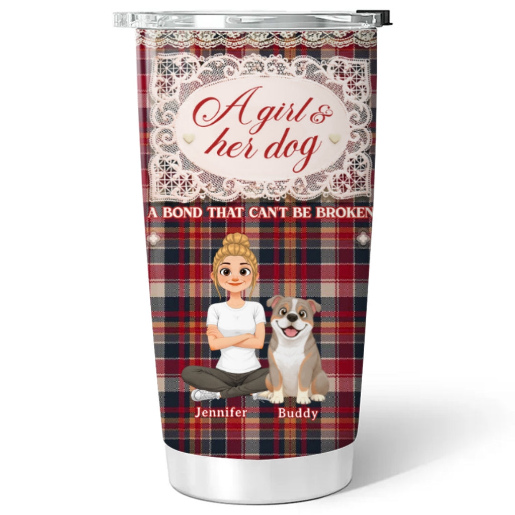 Custom Christmas Birthday Gifts For Dog Mom, Dog Lovers • Flower And Storybook Dog - Personalized Tumbler