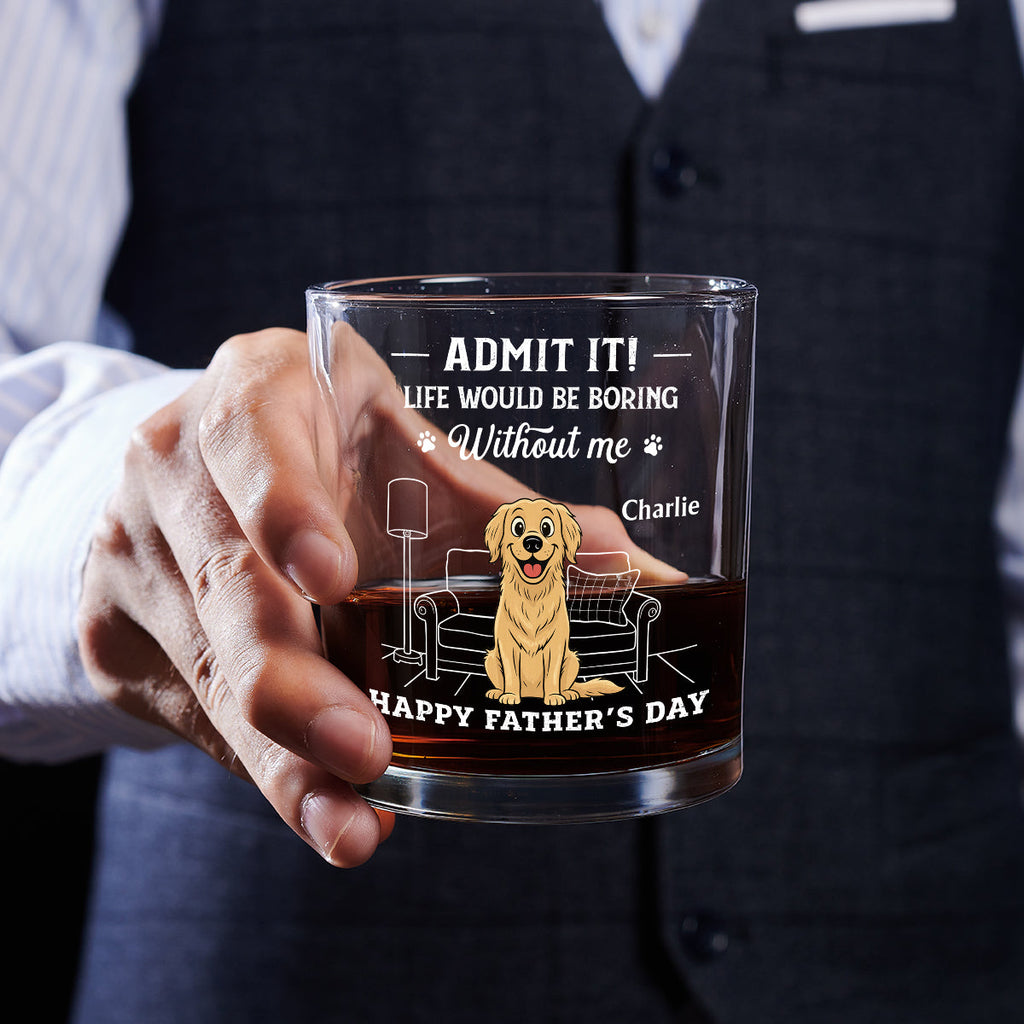 You Deserve All The Tail Wags - Personalized Whiskey Glass