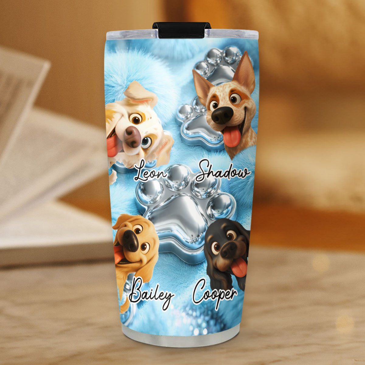 Custom Mother's day Birthday Gifts For Dog Mom, Dog Lovers • Cute Dogs - Personalized 3D Effect Tumbler
