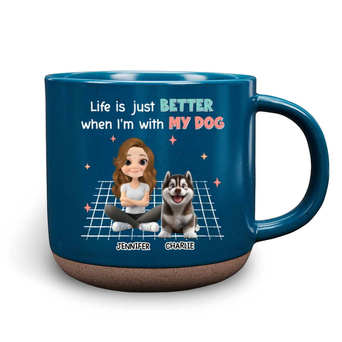 Custom Christmas Birthday Gifts For Dog Lovers • Life Is Just Better With My Dogs - Personalized Pottery Mug