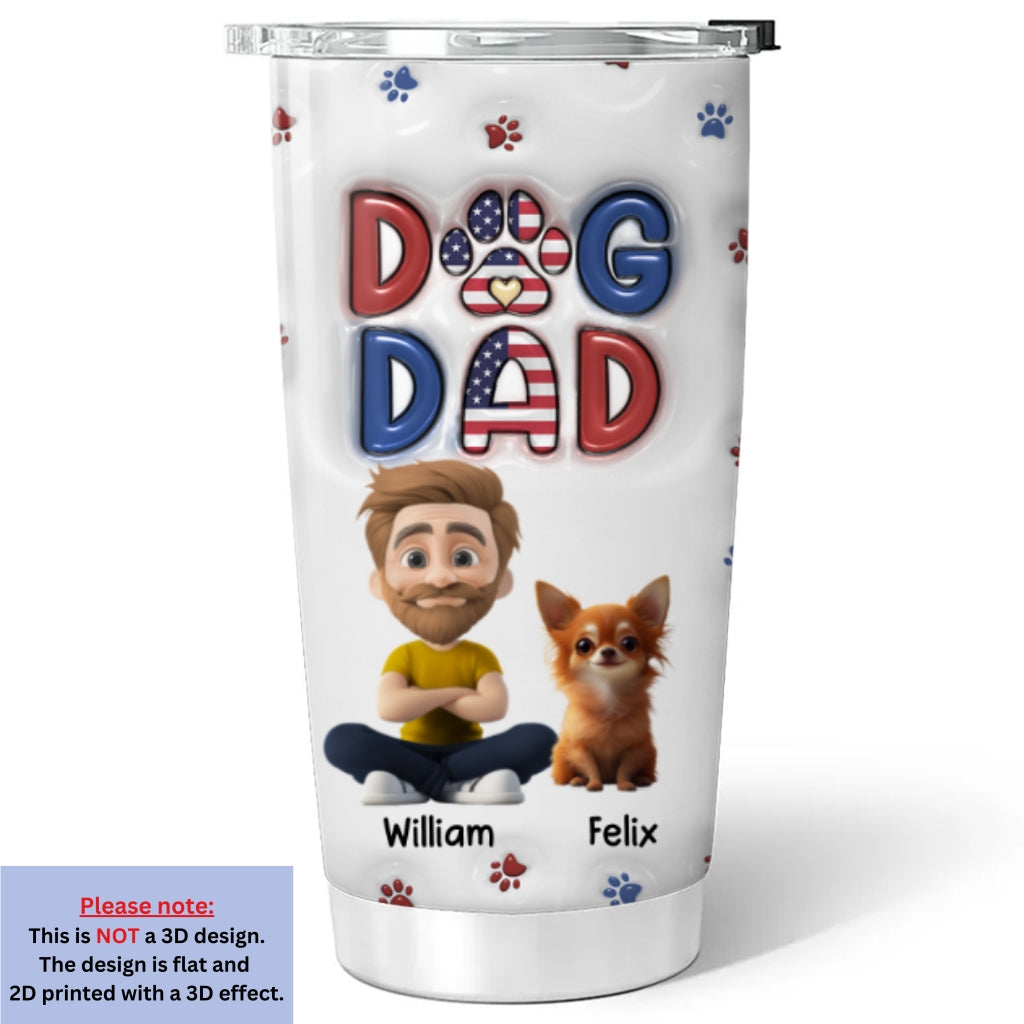 Custom Mother's Father's day Birthday Gifts For Dog Parents • My Lovely Dog - Personalized 3D Inflated Effect Tumbler