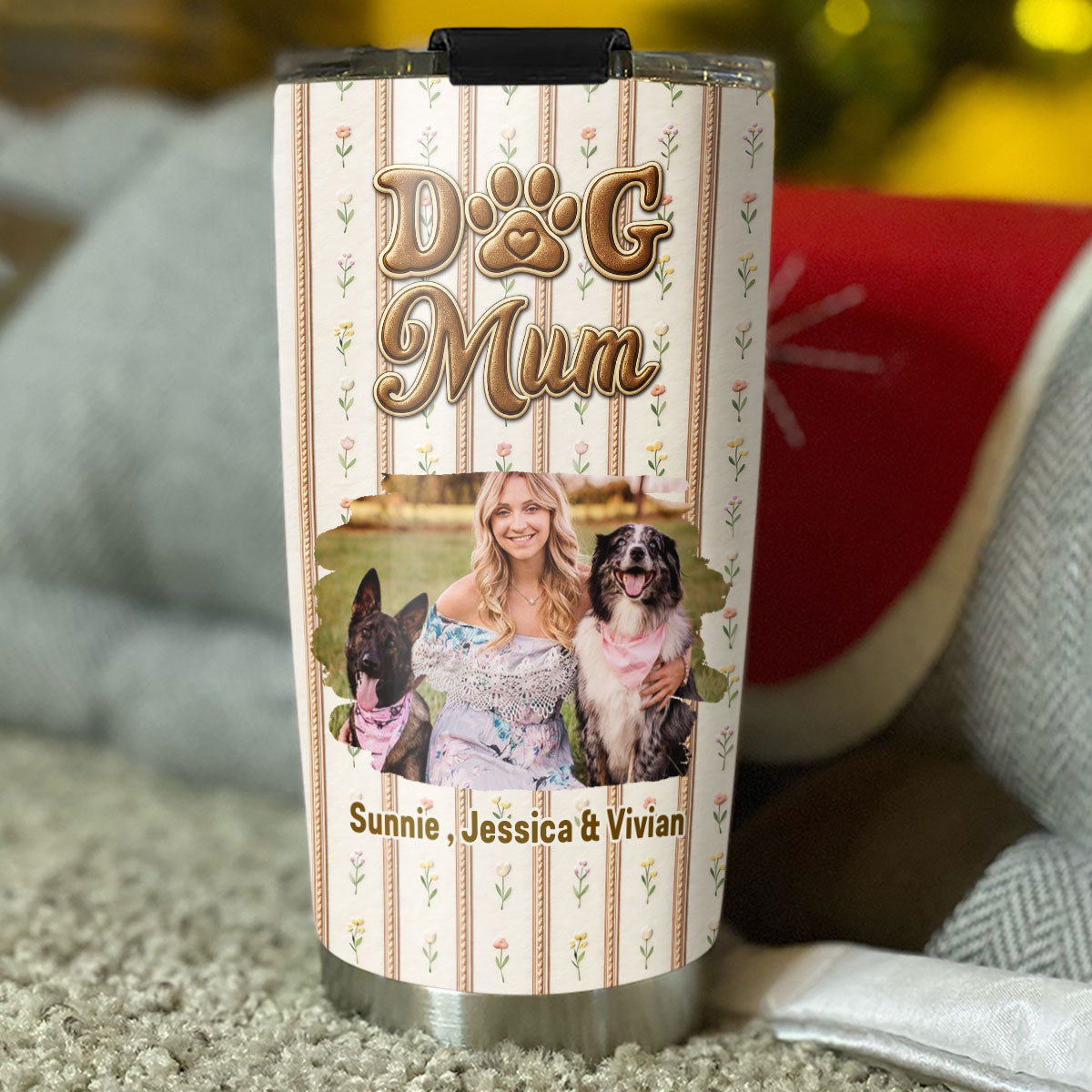 Custom Photo Mother's day Birthday Gifts For Dog Mom, Dog Lovers • Storybook Dog Mom Photo - Personalized Tumbler