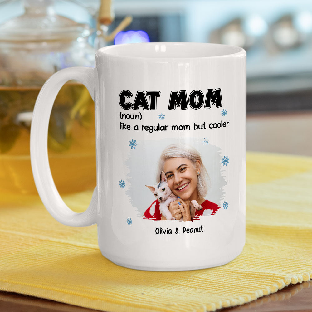 Custom Photo Christmas Birthday Gifts For Cat Lovers • But Cooler Cat Version Photo - Personalized Coffee Mug