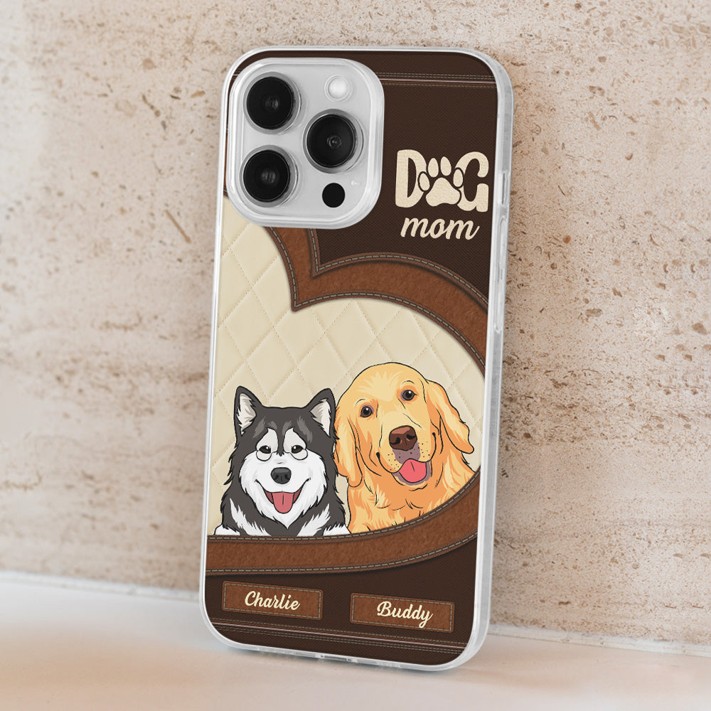 Lovely Peeking Dogs - Personalized Phone Case