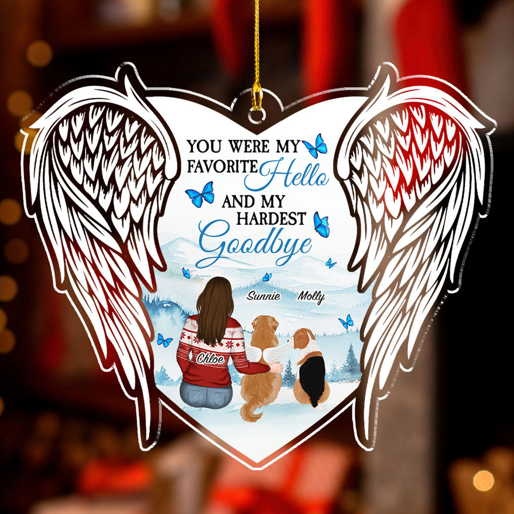 Custom Christmas Memorial Sympathy Gifts For Dogs, Cats • I Have You In My Heart - Personalized Acrylic Ornament