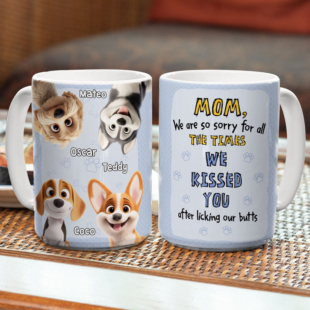 Custom Mother's Father's day Birthday Gifts For Dog Lovers • Licking The Butt - Personalized Coffee Mug