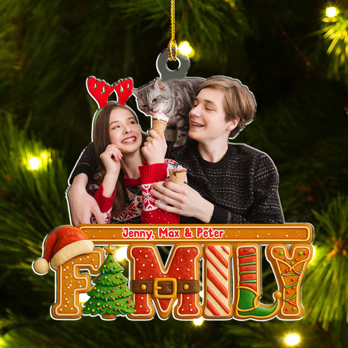 Our Christmas Story Photo - Personalized Acrylic Ornament