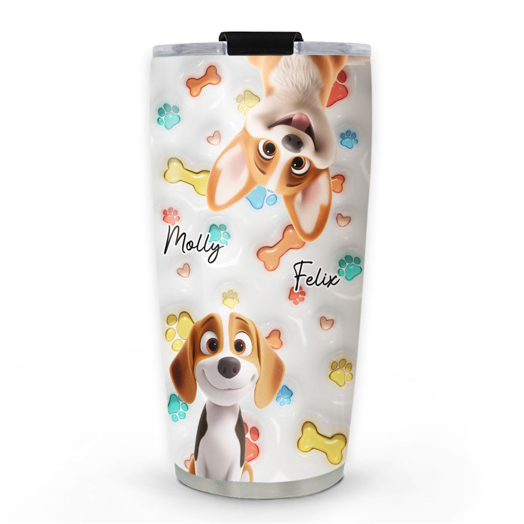 Custom Christmas Birthday Gifts For Dog Lovers • Cute Dog Baby - Personalized 3D Inflated Effect Tumbler