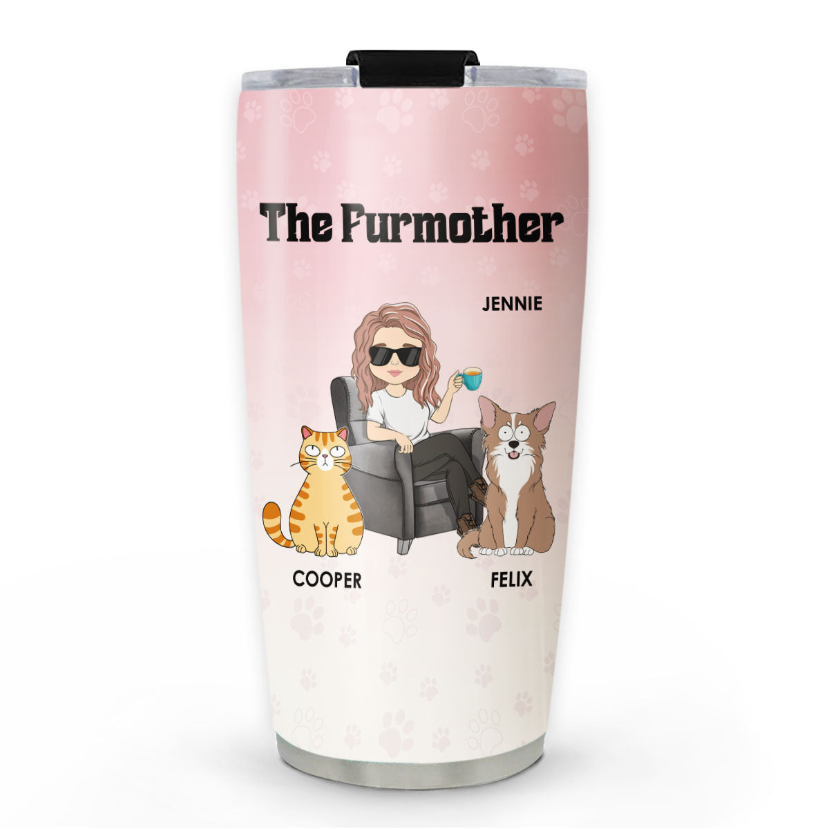 Custom Christmas Birthday Gifts For Pet Mom, Pet Lovers • The Lovely Furmother - Personalized Tumbler