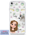 Lovely Human And Her Cats - Personalized 3D Inflated Effect Phone Case