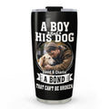 Custom Photo Father's day Birthday Gifts For Dog Dad, Dog Lovers • A Bond Can Not Be Broken Daddy Photo - Personalized Tumbler