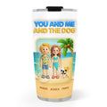 Custom Christmas Birthday Gifts For Dog Lovers • Just Us - Personalized 3D Inflated Effect Tumbler
