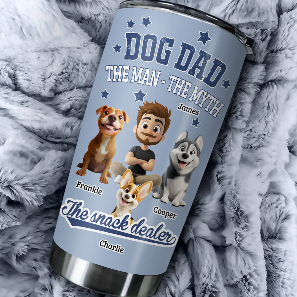 Custom Christmas Birthday Gifts For Dog Dad, Dog Lovers • In The Era Of Parenting - Personalized Tumbler