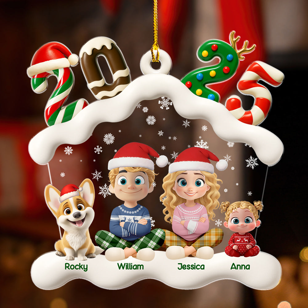 Home Sweet Home Family - Personalized Acrylic Ornament