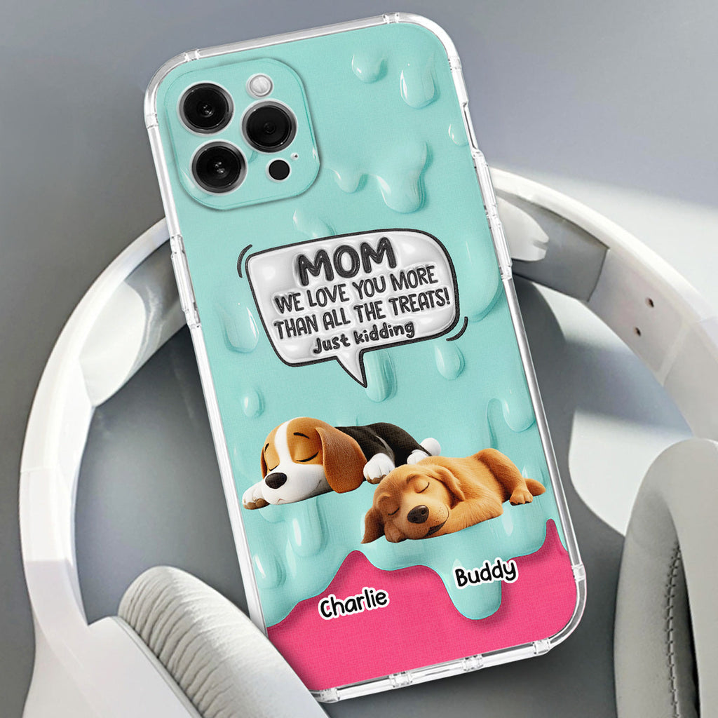 Ice Cream Lovely Dogs - Personalized 3D Inflated Effect Phone Case