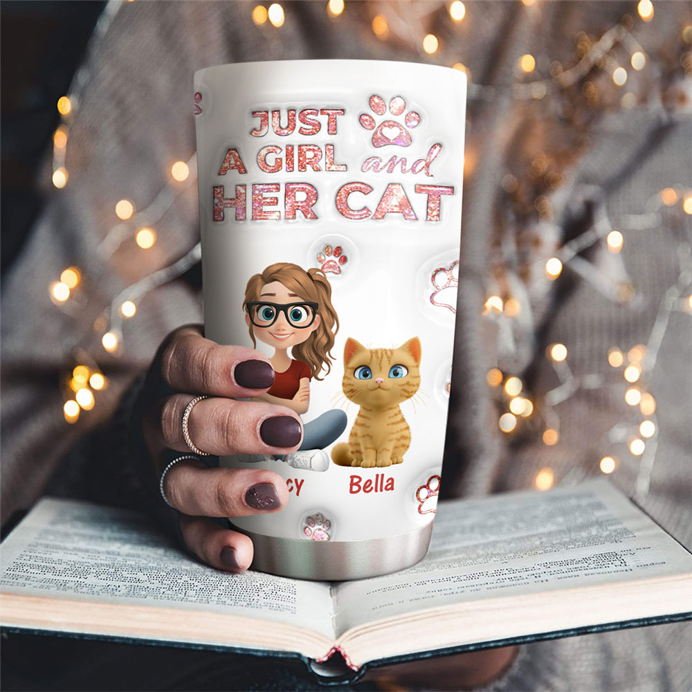 Custom Christmas Birthday Gifts For Cat Mom, Cat Lovers • Cats Are The Miracle - Personalized 3D Inflated Effect Tumbler