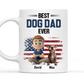 Custom Father's day Birthday Gifts For Dog Dad, Dog Lovers • American Dog Dad - Personalized Coffee Mug