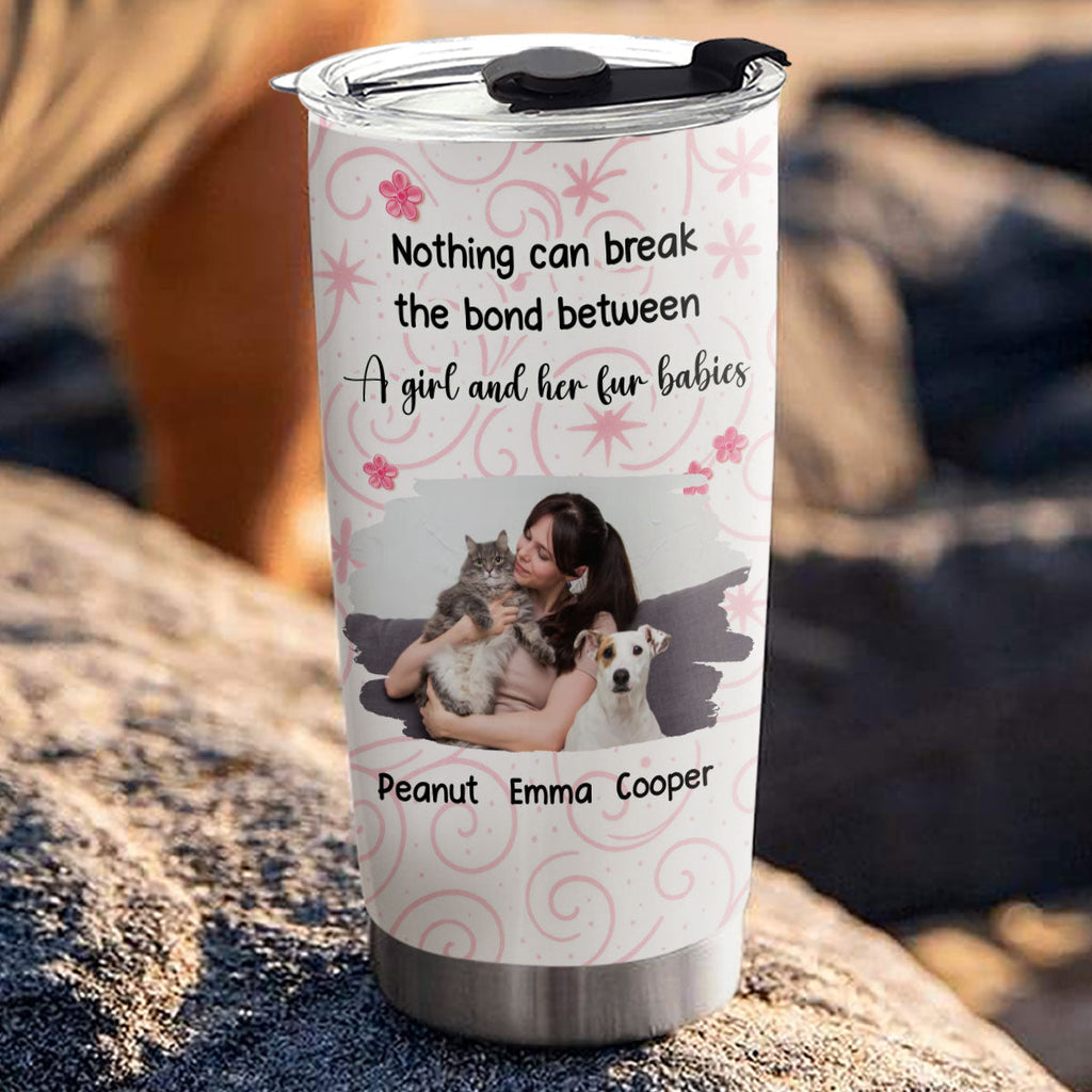 Custom Photo Christmas Birthday Gifts For Pet Lovers • Girls Are In Love With Fur Babies Photo - Personalized Tumbler