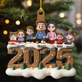 Custom Christmas Decor Home Birthday Gifts For Cat Lovers • As A Family With Cats Extended Ver - Personalized 3D Effect Wood Ornament