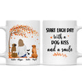 Custom Christmas Birthday Gifts For Dog Lovers • Start Each Day With A Dog Kiss And A Smile - Personalized Coffee Mug
