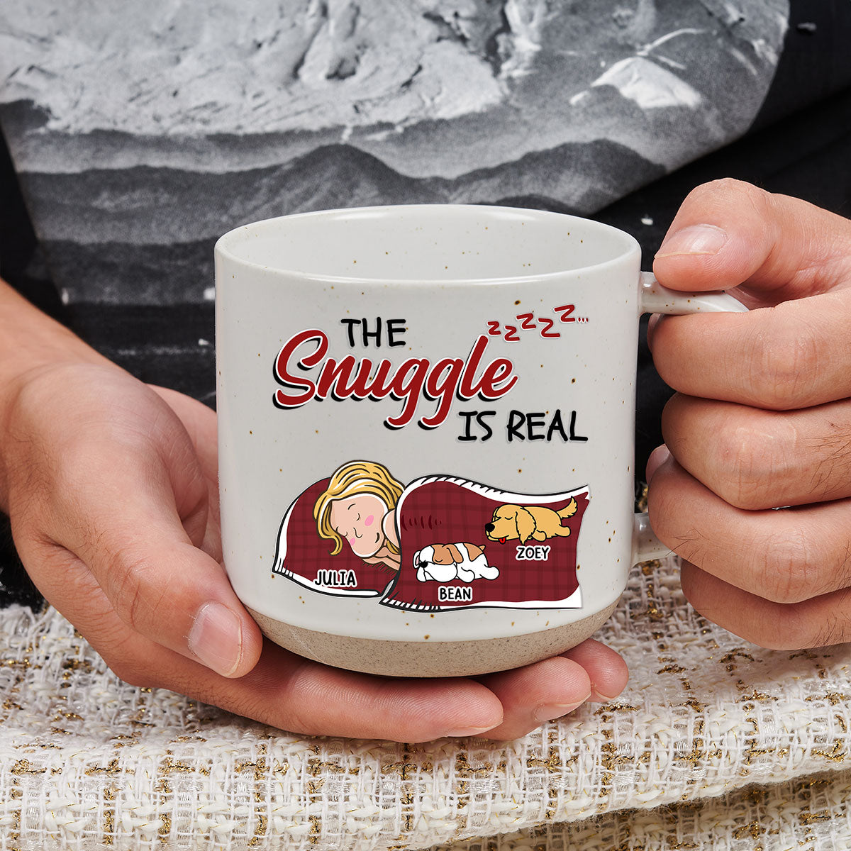 Custom Christmas Birthday Gifts For Dog Lovers • The Cuddle - Personalized Pottery Mug