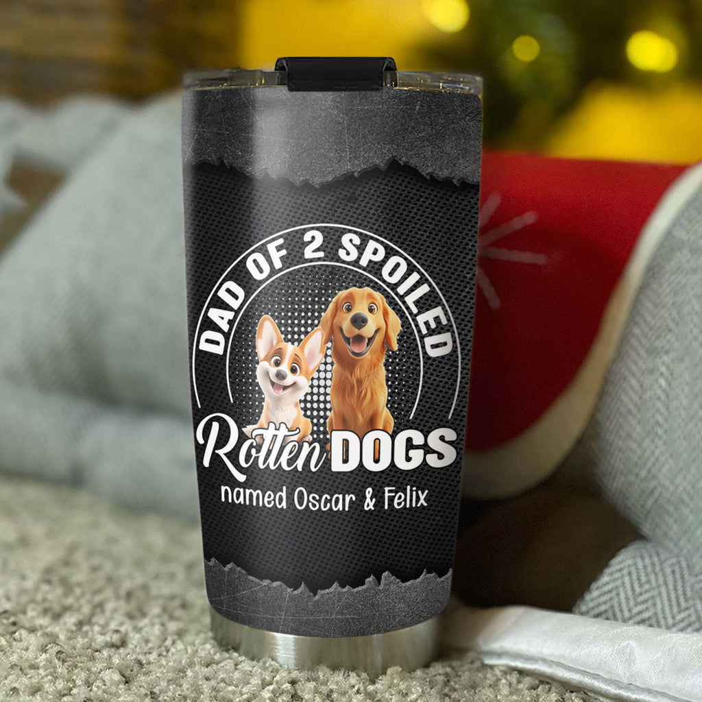 Custom Father's day Birthday Gifts For Dog Dad, Dog Lovers • Rotten Dog Cartoon - Personalized Tumbler
