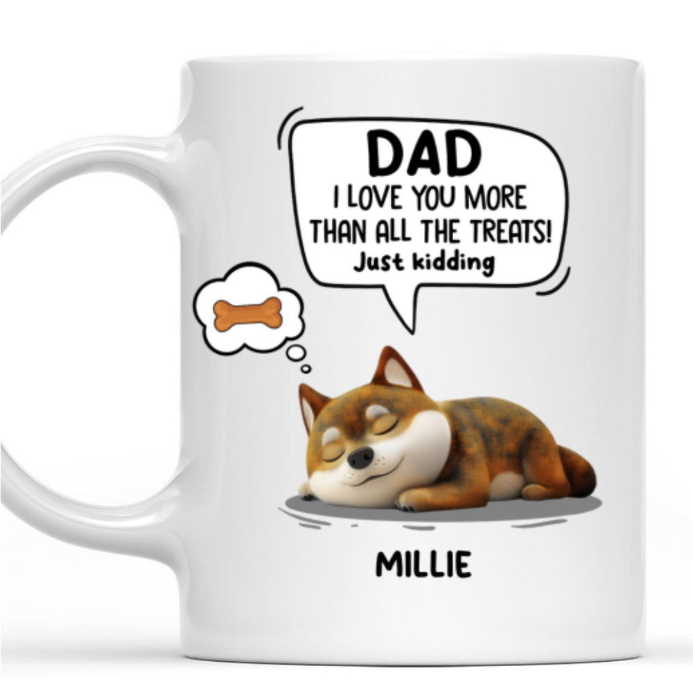 Custom Christmas Birthday Gifts For Dog Lovers • Just Kidding Cartoon - Personalized Coffee Mug