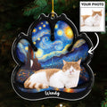 Lay Here With Cat Photo - Personalized 3D Effect Acrylic Ornament