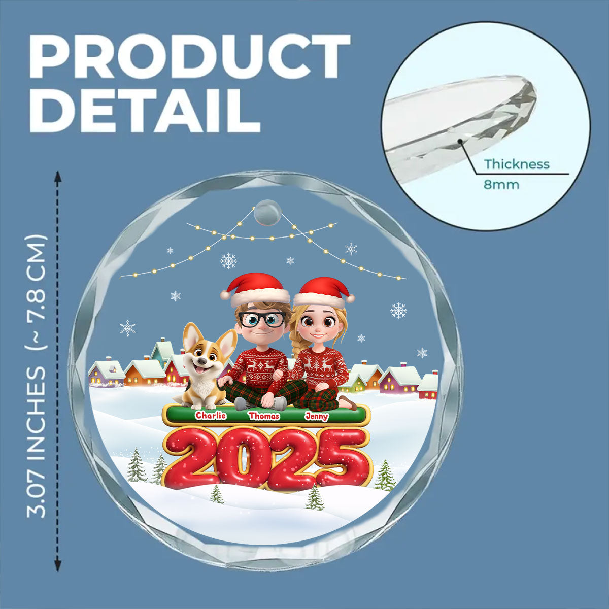 Custom Christmas Decor Home Birthday Gifts For Dog Lovers • We And Our Dog - Personalized Glass Ornament
